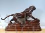 Japanese Okimono tiger sculpture in bronze