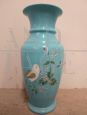 French Art Nouveau vase in light blue glass, 1939