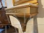 Small antique console table from the Empire period in gilded wood with mirror