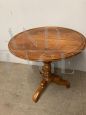 Antique round snap top walnut table from the Louis Philippe era - 1850