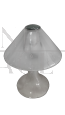 Vintage white glass mushroom table lamp