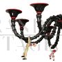 Artistic Murano glass chandelier with carnival characters