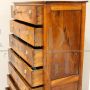 Antique Empire tallboy chest of drawers in walnut from the 19th century