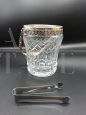 1920s ice bucket in Bohemian crystal and silver