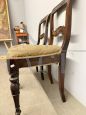 Pair of antique Louis Philippe chairs in carved solid walnut, 1850