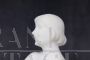 Art Deco woman sculpture in white marble