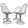 Set of 4 chairs by Gastone Rinaldi for Rima in chromed steel