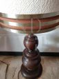 Vintage floor lamp with velvet lampshade