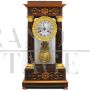 Antique Charles X pendulum clock in inlaid rosewood, 1800