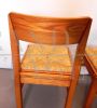 2 80's kitchen chairs with straw seat