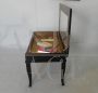 Vintage coffee table with openable showcase top