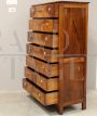 Antique Empire tallboy chest of drawers in walnut from the 19th century