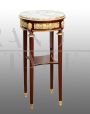 Antique Napoleon III side table in mahogany with bronzes and marble top