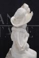 Precious sculpture of a noblewoman in white marble from the late 19th century