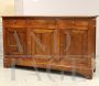 Large antique Louis Philippe sideboard with 3 doors in cherry wood, 1800s