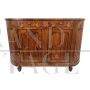 Antique Venetian sideboard from the late 18th century in cherry wood with rounded sides