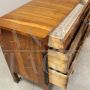 Antique Empire dresser in walnut with columns, 19th century Italy