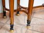 Antique sideboard or bookcase with rich inlays and bronze decorations