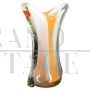 Orange 1960s Murano artistic glass vase