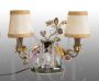 Antique Napoleon III lamp with characters in polychrome porcelain and gilded bronze