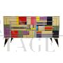 Design dresser in multicolored Murano glass with 6 drawers