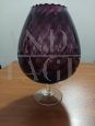 Large vintage hand-blown purple glass vase