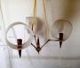 1970s space age chandelier with directional lampshades