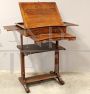 Antique desk table with lectern from the 19th century in walnut