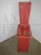 60s rustic chair in red lacquered spruce