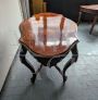 Antique carved biscuit table in walnut from the early 19th century