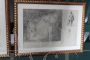 Pair of antique paintings with pencil drawings, signed