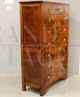 Antique Empire tallboy chest of drawers in walnut from the 19th century