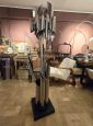 Vintage Reggiani style coat stand in chromed steel