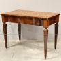 Antique 18th century desk or console table in inlaid walnut