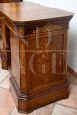 Antique Neapolitan Smith desk in inlaid walnut briar