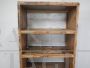 Small industrial style open bookcase shelving unit, 1950s