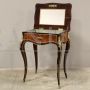 Napoleon III sewing table in bois de rose inlaid with marqueterie, 19th century
                            