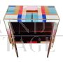 Vintage style sideboard in multicolored Murano glass