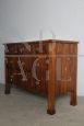 Antique Italian Empire chest of drawers from the early 19th century in walnut