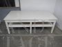 Vintage white lacquered fir workbench, Italy 1970s