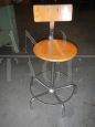 Office stool with backrest, 1980s