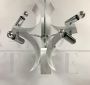 Chandelier attr. Reggiani in white steel with directional spotlights