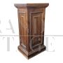 Plinth column or base for statue in walnut wood, 1930s