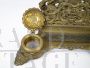 Double antique bronze inkwell with letter holder, 19th century