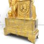 Parisian Empire antique clock in gilded bronze with the goddess Ceres, France 19th century