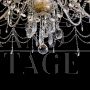 Maria Teresa model chandelier with crystal drops and 38 lights