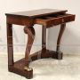 Antique console from the Charles X era in walnut, 19th century Italy