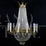 Maria Teresa hot air balloon chandelier with 18 lights in Bohemian crystal