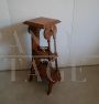 Vintage eclectic style carved wooden plant stand