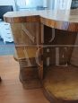 Pair of Art Deco bedside tables with bookcase